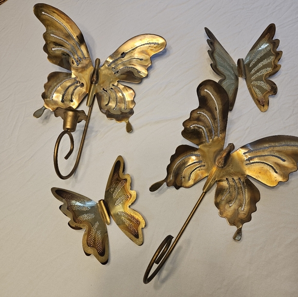 Vintage Brass Butterfly Homco Wall Decor. - Picture 8 of 10